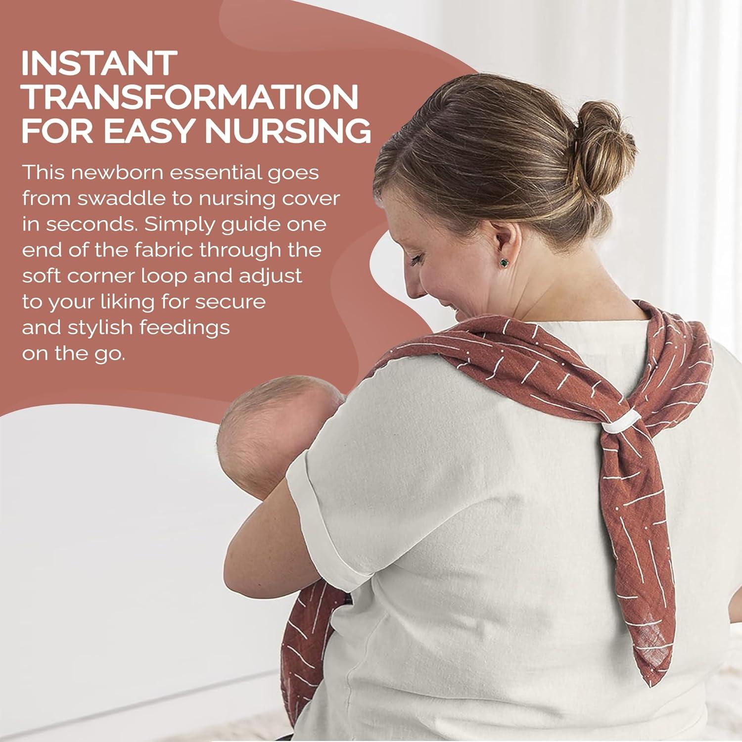 image:imageItzy Ritzy Breastfeeding Boss MultiUse Cover A Nursing Cover Swaddle Car Seat Wrap Tummy Time Mat amp Burp Cloth All in One Made of Soft Muslin Fabric amp Measures 47 x 47 Sage MudclothMudcloth