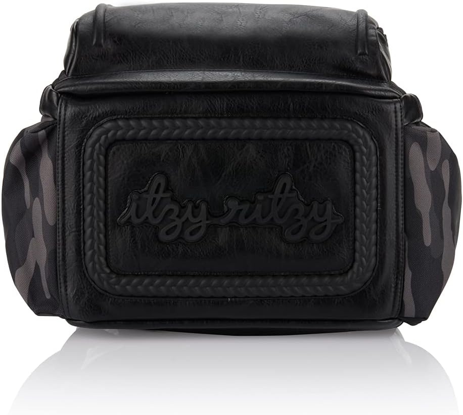 image:imageChelsea Cole For Itzy Ritzy Diaper Bag Backpack Large Capacity Boss Backpack Diaper Bag Includes Changing Pad Stroller Clips and Tassel Camo with Stag Head Print Interior and Black HardwareCamo
