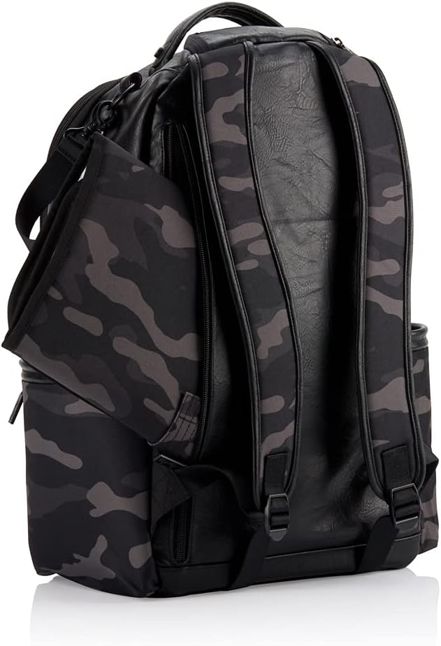 image:imageChelsea Cole For Itzy Ritzy Diaper Bag Backpack Large Capacity Boss Backpack Diaper Bag Includes Changing Pad Stroller Clips and Tassel Camo with Stag Head Print Interior and Black HardwareCamo