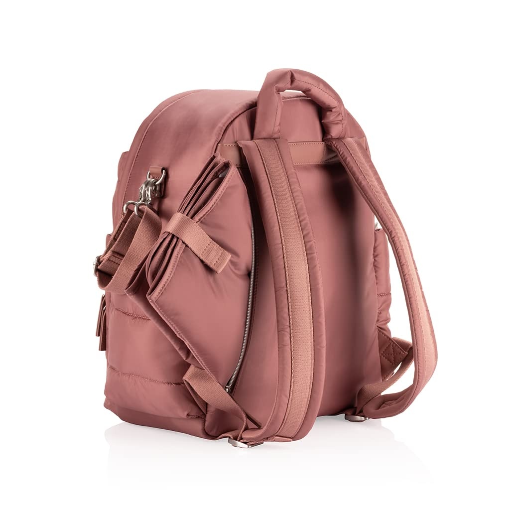 image:imageItzy Ritzy Dream Diaper Bag Backpack Compact Baby Backpack Diaper Bag with 14 Pockets Changing Pad Stroller Straps Laptop Pocket amp Comfortable Straps Canyon Rose