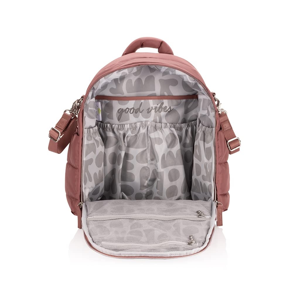image:imageItzy Ritzy Dream Diaper Bag Backpack Compact Baby Backpack Diaper Bag with 14 Pockets Changing Pad Stroller Straps Laptop Pocket amp Comfortable Straps Canyon Rose
