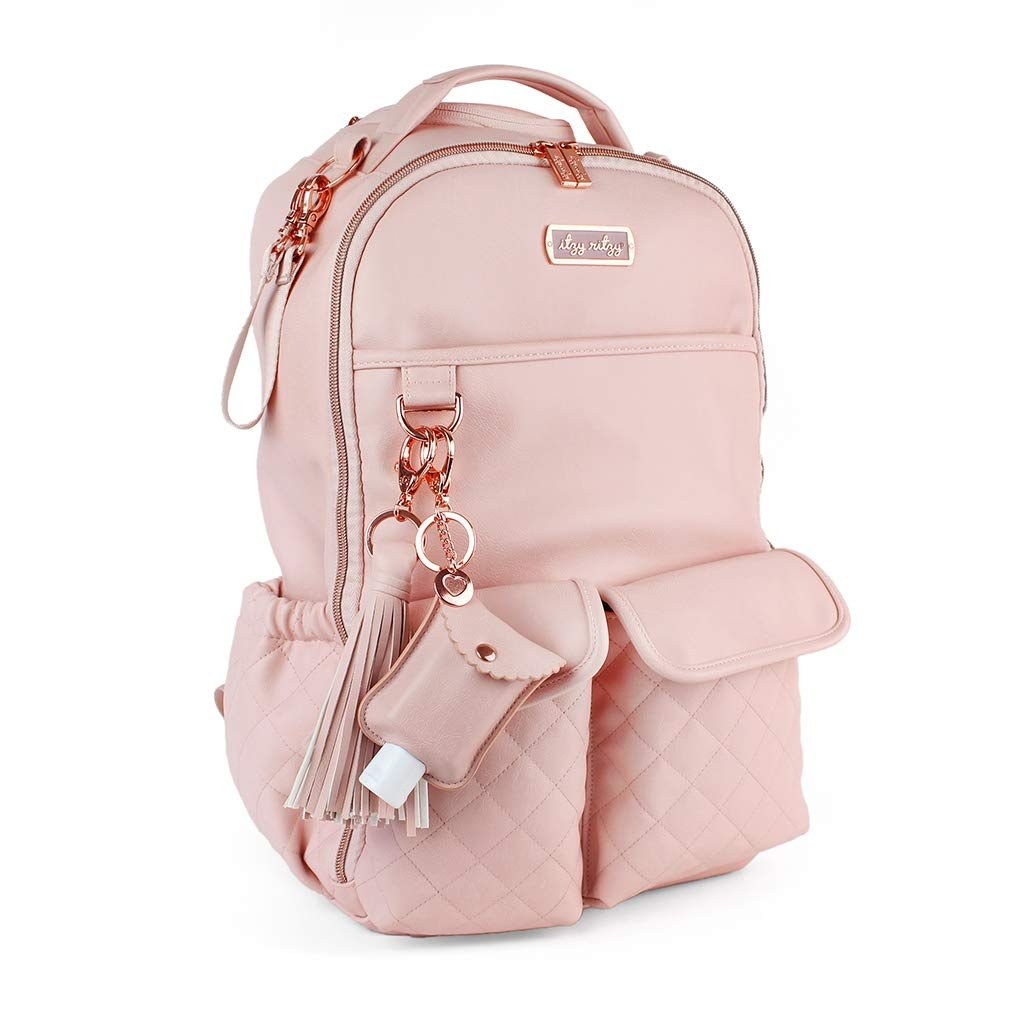 image:imageItzy Ritzy Hand Sanitizer Holder Hand Sanitizer Case Keychain Fits 2Ounce Bottles of Sanitizers Not Included Clips to Diaper Bag Purse or Travel Bag Blush
