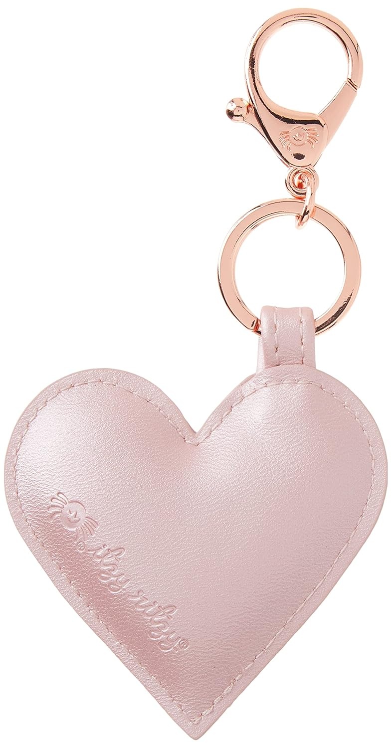 image:imageItzy Ritzy HeartShaped Diaper Bag Charm Purse Keychain amp Luggage Tag Elegant Accent with Lobster Clasp for Easy Attachment amp Personalization Versatile Accessory 6 Long amp 3 Wide Blush