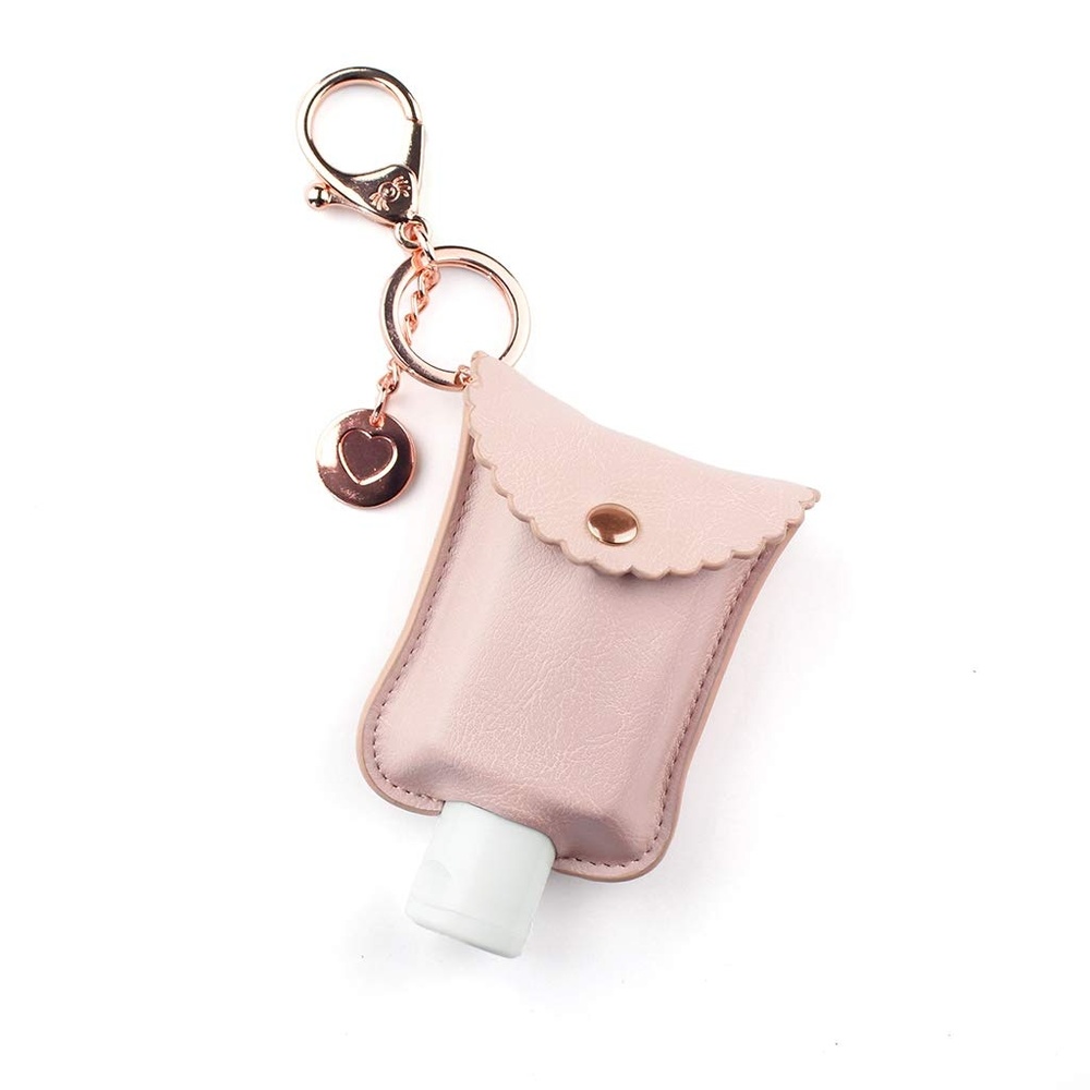 image:imageItzy Ritzy Hand Sanitizer Holder Hand Sanitizer Case Keychain Fits 2Ounce Bottles of Sanitizers Not Included Clips to Diaper Bag Purse or Travel Bag Blush