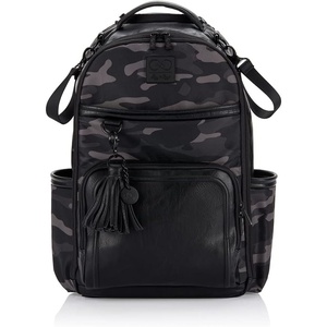 image:imageChelsea  Cole For Itzy Ritzy Diaper Bag Backpack  Large Capacity Boss Backpack Diaper Bag  Includes Changing Pad Stroller Clips and Tassel Camo with Stag Head Print Interior and Black HardwareCamo