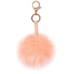image:imageItzy Ritzy Diaper Bag Charm Purse Charm and Keychain  Pouf Measures 4 in Diameter  Features Durable Clasp and Trendy Rose Gold Hardware Pink