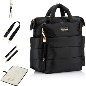 image:imageItzy Ritzy Dream Convertible Diaper Bag Tote Backpack  Baby Diaper Bag with 14 Pockets Changing Pad amp More Coffee amp CreamMidnight Black
