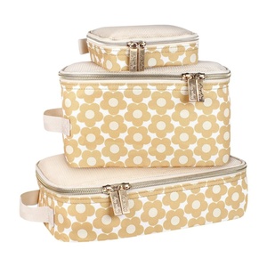 image:imageItzy Ritzy Packing Cubes for Travel  Set of 3 Packing Cubes or Travel Organizers  Each Cube Features a Mesh Top Double Zippers and a Fabric Handle Black with Black HardwareMilk  Honey