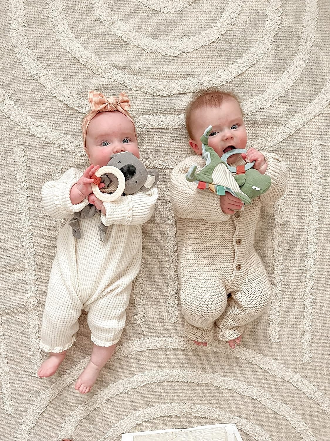 image:imageItzy Ritzy Bitzy Crinkle Sensory Toy Dinosaur with Crinkle Sound for Babies amp Toddlers Features Soft Braided Teething Ring amp Textured Ribbons Designed for Ages 0 Months and Up DinosaurKoala