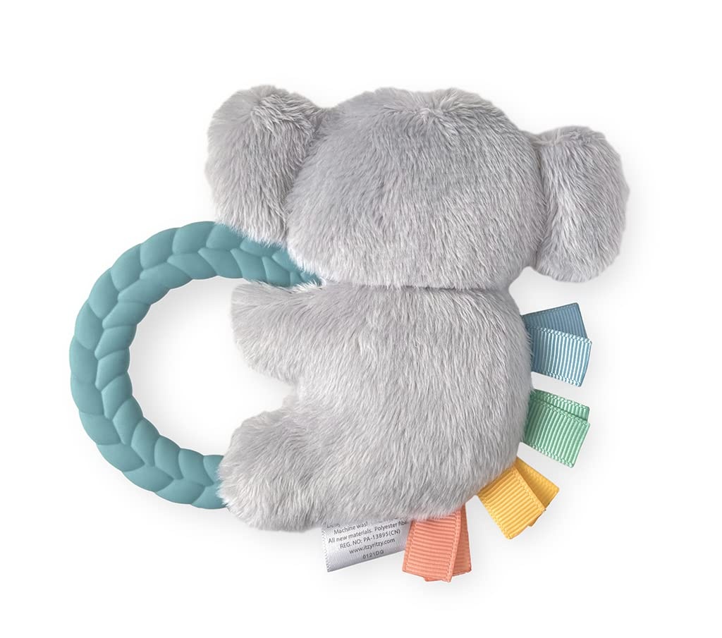 image:imageItzy Ritzy Ritzy Rattle Pal with Teether Baby Teething Toy Features A Minky Plush Character Gentle Rattle Sound amp Soft Teether Toy for Newborn KoalaKoala