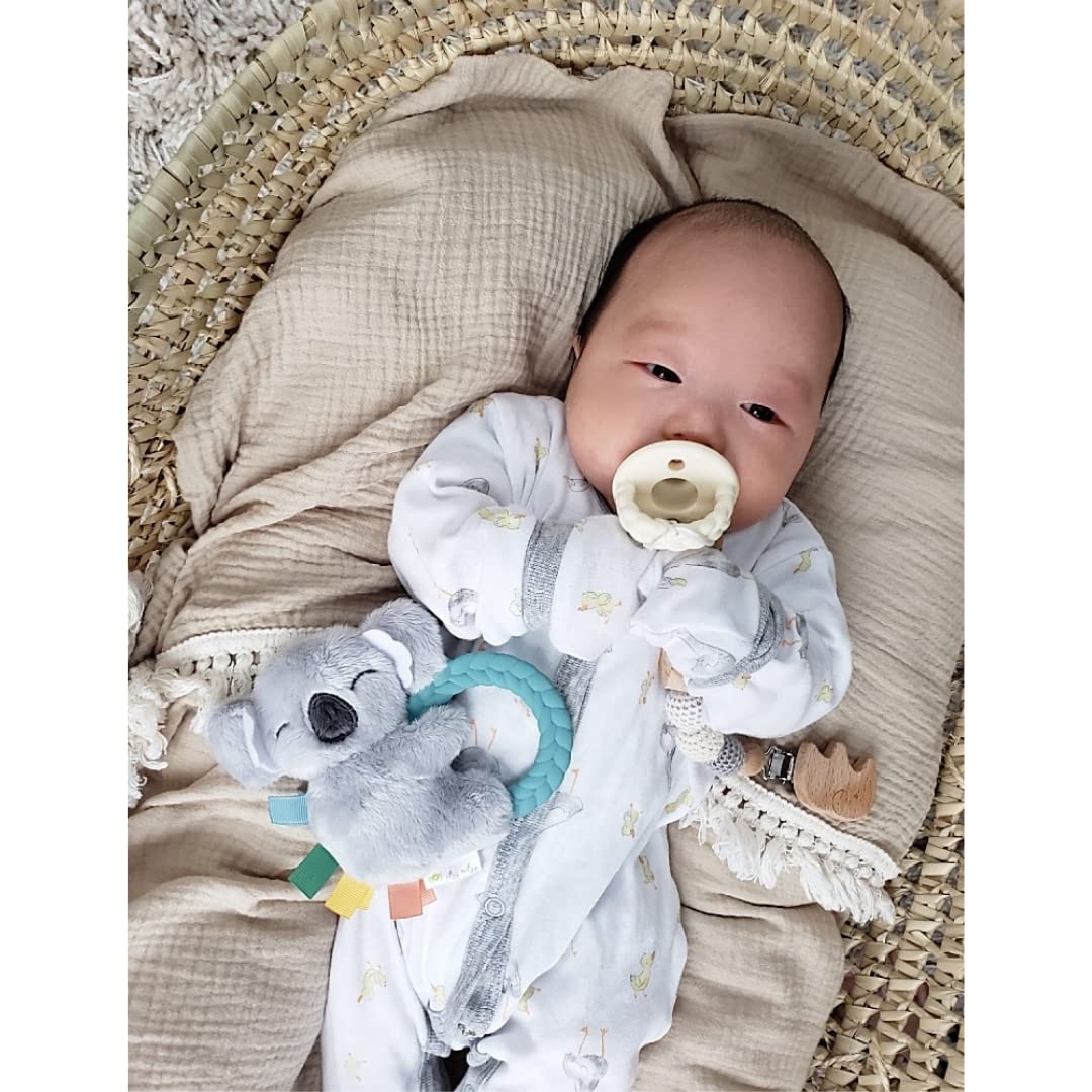 image:imageItzy Ritzy Ritzy Rattle Pal with Teether Baby Teething Toy Features A Minky Plush Character Gentle Rattle Sound amp Soft Teether Toy for Newborn KoalaKoala