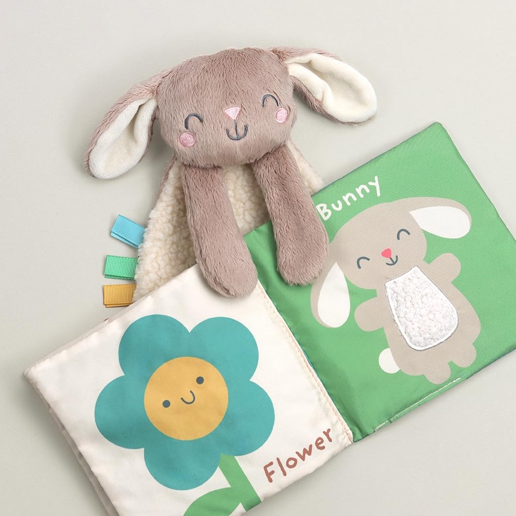 image:imageItzy Ritzy Bunny Lovey amp Crinkle Book Gift Set Learn amp Snuggle Gift Set Includes Soft Sherpa Bunny Lovey amp Soft Book with Flap Textures amp Crinkle Sounds BunnyPack of 1