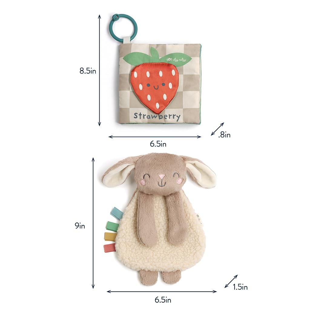 image:imageItzy Ritzy Bunny Lovey amp Crinkle Book Gift Set Learn amp Snuggle Gift Set Includes Soft Sherpa Bunny Lovey amp Soft Book with Flap Textures amp Crinkle Sounds BunnyPack of 1