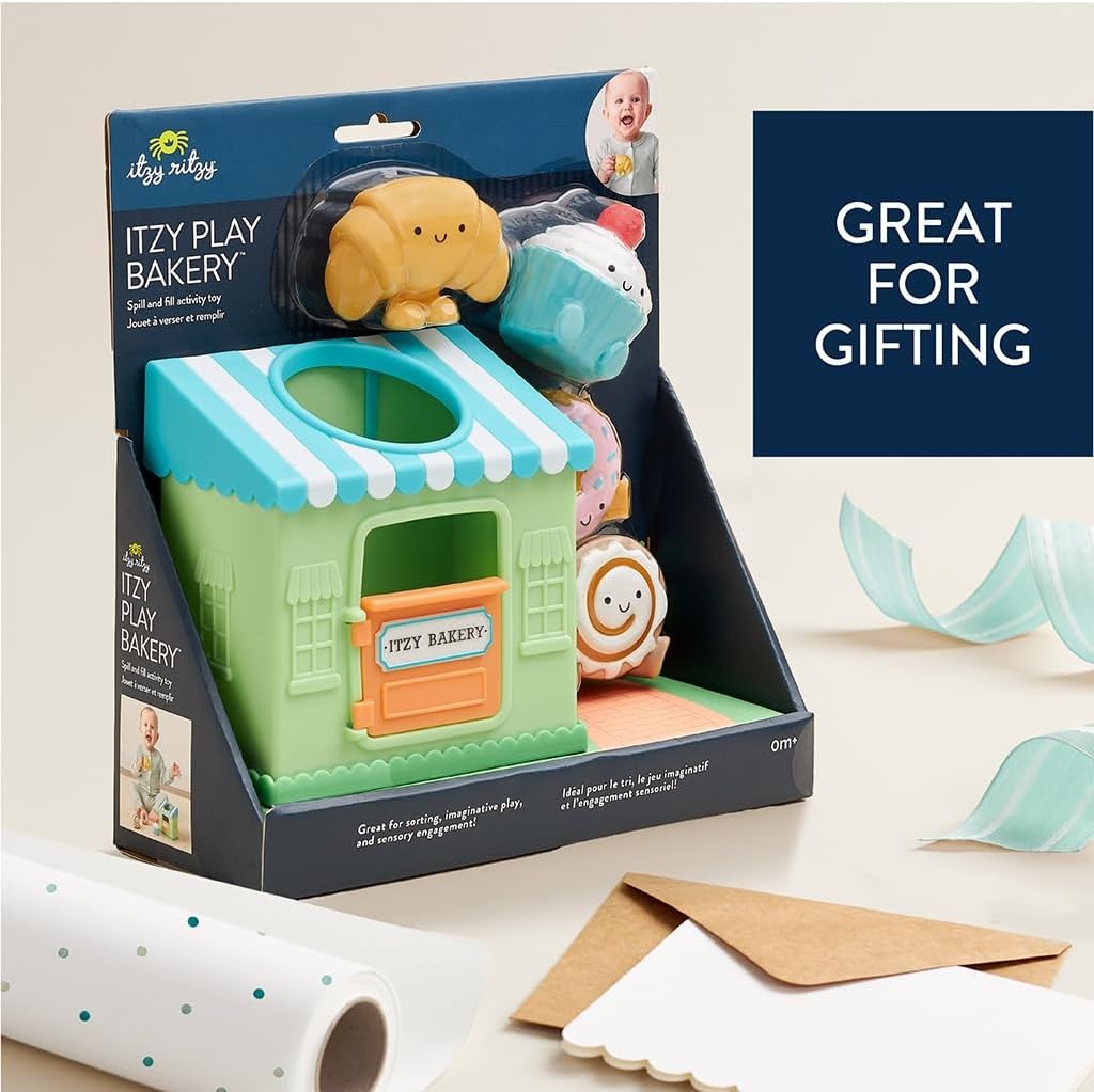 image:imageItzy Ritzy Put amp Take Activity Toy Spill amp Fill Includes 4 Squeezable Pieces for Infants amp Toddlers Great for Sorting Imaginative Play amp Sensory Engagement BakeryBakery