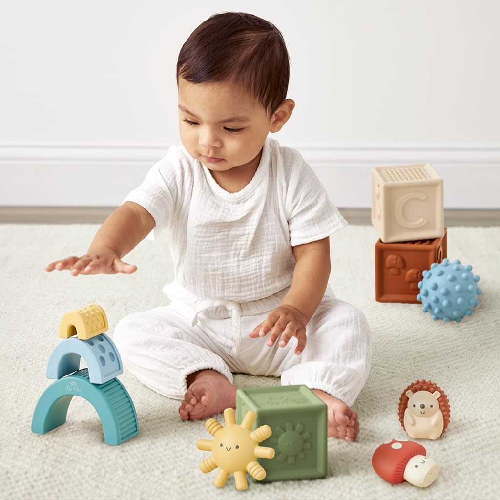 image:imageItzy Ritzy Sensory Blocks Set Baby Building Blocks 10Piece Set Features Soft amp Textured Characters Sensory Toy for Babies amp Toddlers Aged 0 Months and Up