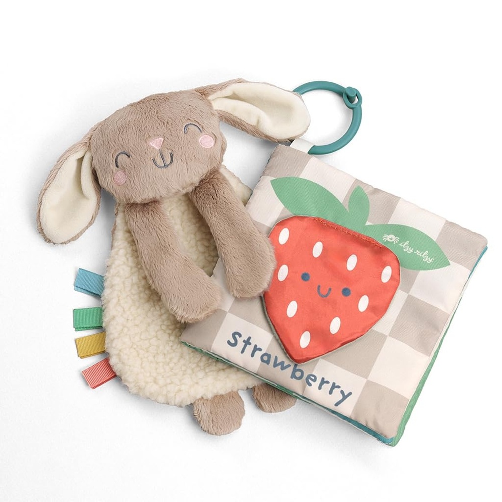 image:imageItzy Ritzy Bunny Lovey amp Crinkle Book Gift Set Learn amp Snuggle Gift Set Includes Soft Sherpa Bunny Lovey amp Soft Book with Flap Textures amp Crinkle Sounds BunnyPack of 1