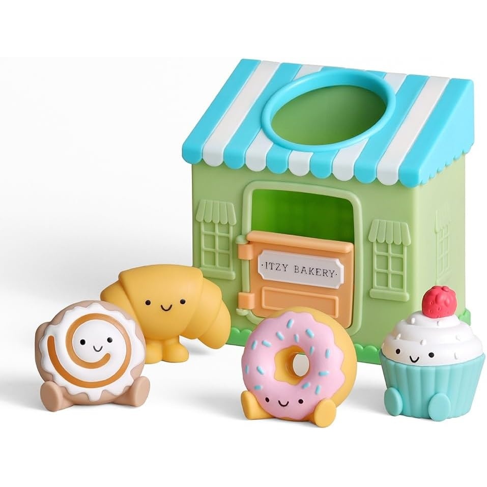 image:imageItzy Ritzy Put amp Take Activity Toy Spill amp Fill Includes 4 Squeezable Pieces for Infants amp Toddlers Great for Sorting Imaginative Play amp Sensory Engagement BakeryBakery