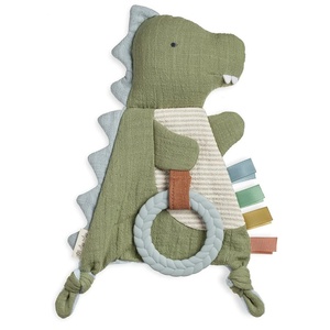 image:imageItzy Ritzy  Bitzy Crinkle Sensory Toy Dinosaur with Crinkle Sound for Babies amp Toddlers  Features Soft Braided Teething Ring amp Textured Ribbons Designed for Ages 0 Months and Up DinosaurDinosaur