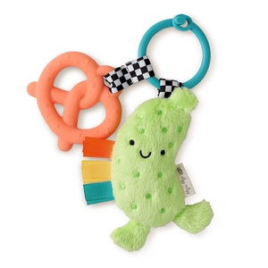 image:imageItzy Ritzy Infant Toy amp Teether  Itzy Pal Baby Teething Toy Includes Lovey Crinkle Sound Textured Ribbons amp Silicone Teether for Newborn AvocadoPickle
