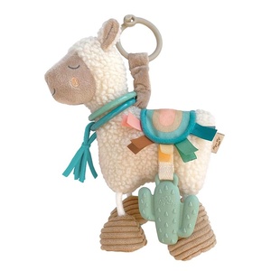 image:imageItzy Ritzy Link amp Love Toy for Stroller or Car Seat  Features Textured Ribbons Crinkle Sounds Clinking Rings amp Silicone Teether  Designed For Ages 0 Months and Up LlamaLlama
