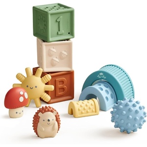 image:imageItzy Ritzy Sensory Blocks Set  Baby Building Blocks 10Piece Set  Features Soft amp Textured Characters  Sensory Toy for Babies amp Toddlers Aged 0 Months and Up