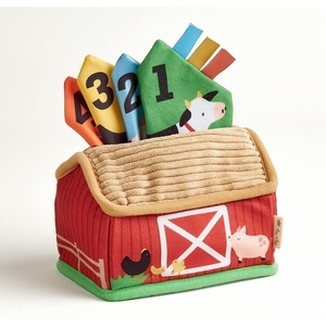 image:imageItzy Ritzy Sensory PutandTake Toy for Babies amp Toddlers Teaches Animals Numbers Colors amp Textures Features Soft Satin Scarves with Crinkle Sounds Farm