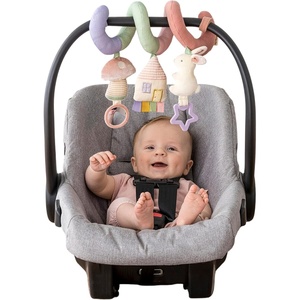 image:imageItzy Ritzy Spiral Car Seat amp Stroller Activity Toy  Stroller amp Car Seat Toys for Ages 0 Months and Up  Hanging Toys Include Clinking Rings Mirror and Textured Ribbons RainbowPastel Rainbow