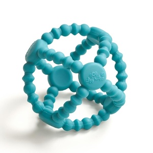 image:imageItzy Ritzy Teething Ball  Flexible Teether Ball Soothes Sore Gums amp Features EasytoGrip Design  Made of BPAFree Silicone  Designed for Ages 3 Months and Up Teal
