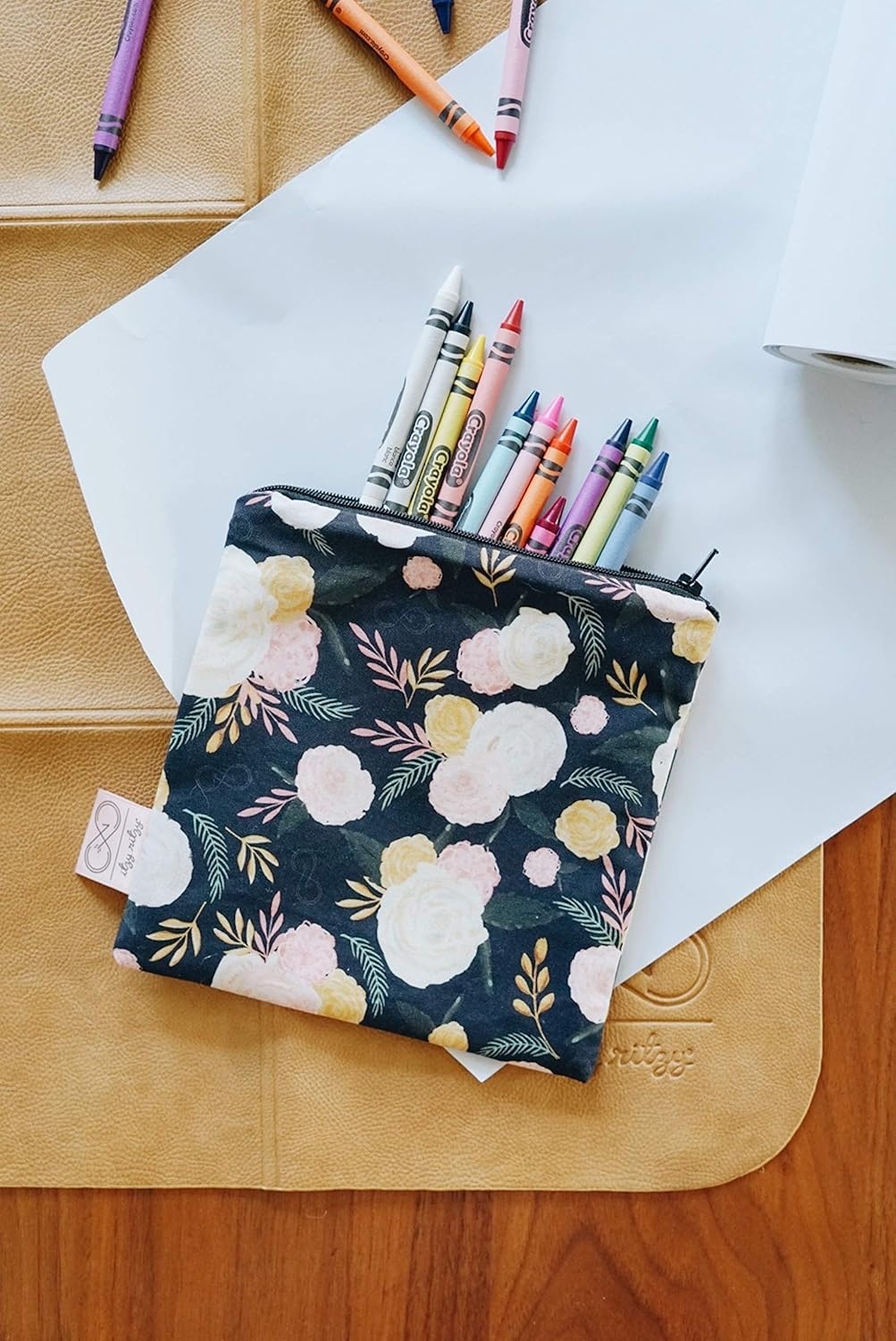 image:imageChelsea Cole For Itzy Ritzy Reusable Snack Bag 7 x 7 BPAFree Snack Bag is Food Safe Washable amp Ideal For Storing Snacks Pacifiers amp Electronics in a Diaper Bag Purse or Luggage Black Floral
