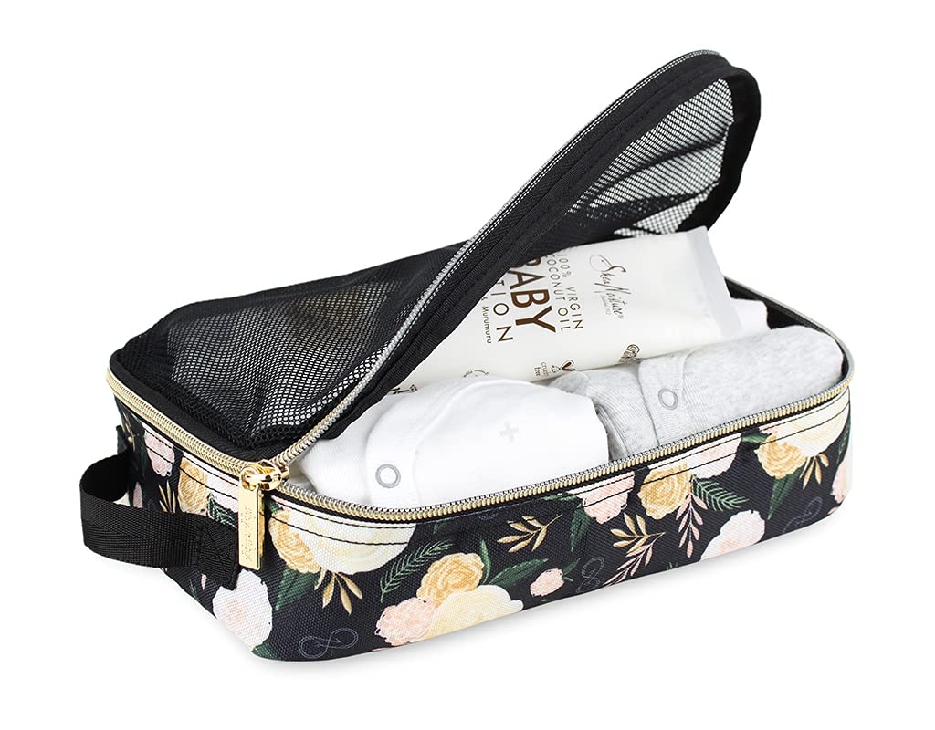 image:imageChelsea Cole for Itzy Ritzy Packing Cubes Set of 3 Floral Packing Cubes or Travel Organizers Each Cube Features a Mesh Top Double Zippers and a Fabric Handle FloralFloral