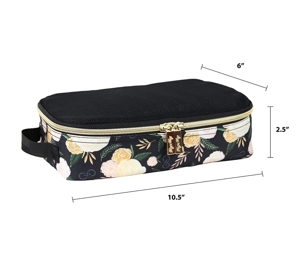 image:imageChelsea Cole for Itzy Ritzy Packing Cubes Set of 3 Floral Packing Cubes or Travel Organizers Each Cube Features a Mesh Top Double Zippers and a Fabric Handle FloralFloral