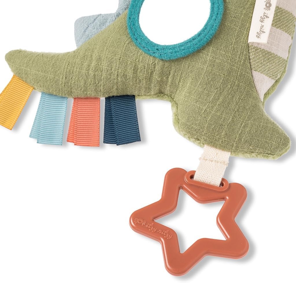 image:imageItzy Ritzy Bitzy Traveler Car Seat amp Stroller Toy for Babies Developmental Sensory Toy Features Crinkle amp Rattle Sounds amp Multiple Textures Hanging Travel Toy for OntheGo Entertainment DinosaurDinosaur
