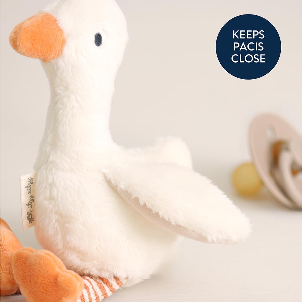 image:imageItzy Ritzy Pacifier amp Lovey Set Natural Rubber Paci with Stuffed Animal Lovey Detachable Plush Bear Pacifier Holder amp Coordinating Natural Rubber Soother Ideal for Ages 06 Months BearGoose