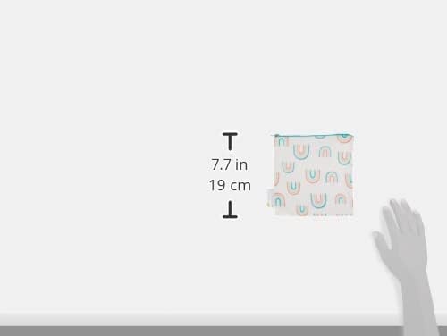 image:imageItzy Ritzy Reusable Snack Bag 7 x 7 BPAFree Pouch is Food Safe Washable and Ideal for Storing Snacks Pacifiers Electronics and Makeup in a Diaper Bags Purse or Travel Bag Over The Rainbow