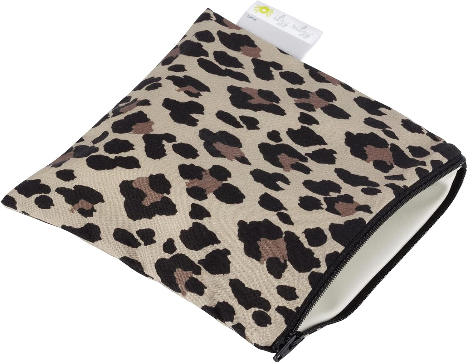 image:imageItzy Ritzy Reusable Snack Bag 7 x 7 BPAFree Pouch is Food Safe Washable and Ideal for Storing Snacks Pacifiers Electronics and Makeup in a Diaper Bags Purse or Travel Bag Leopard