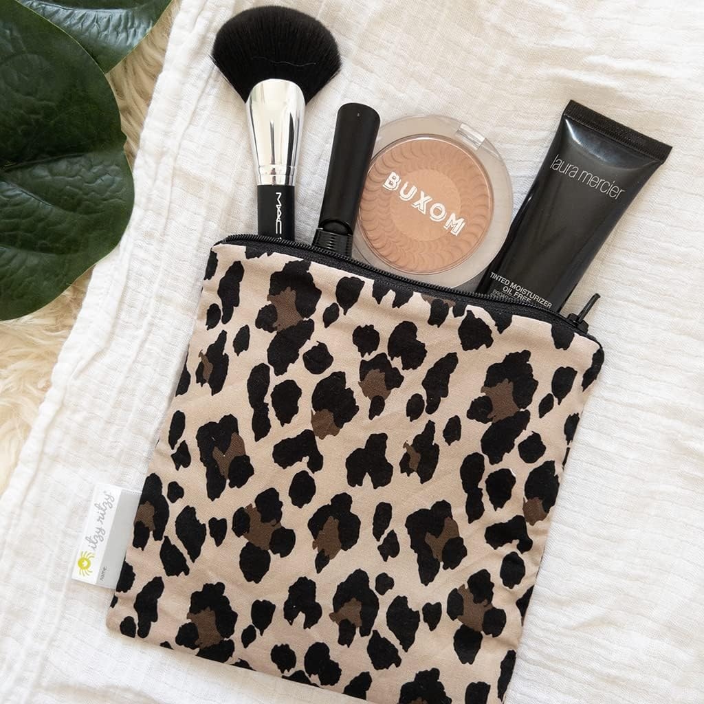 image:imageItzy Ritzy Reusable Snack Bag 7 x 7 BPAFree Pouch is Food Safe Washable and Ideal for Storing Snacks Pacifiers Electronics and Makeup in a Diaper Bags Purse or Travel Bag Leopard