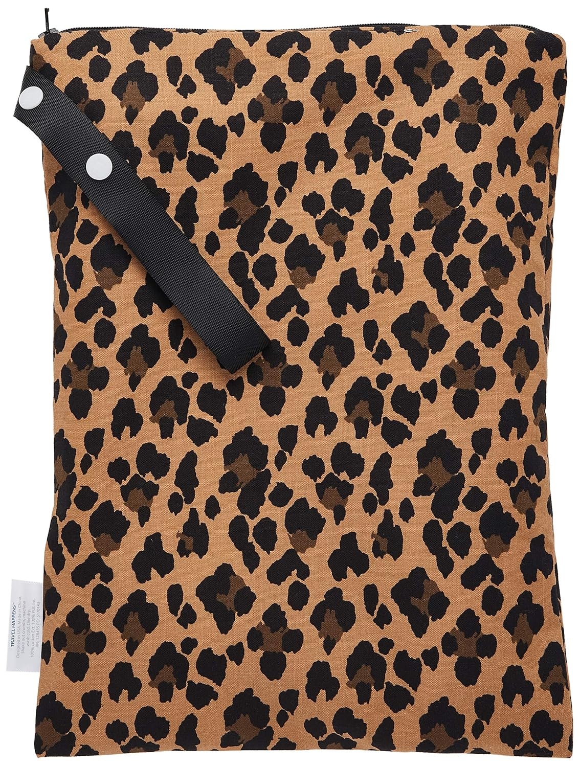 image:imageItzy Ritzy Sealed Wet Bag with Handle Wet Bag for Travel Swimsuits Cloth Diapers Gym Clothes amp Toiletries Washable amp Reusable with Water Resistant Lining Measures 11 x 14 Leopard