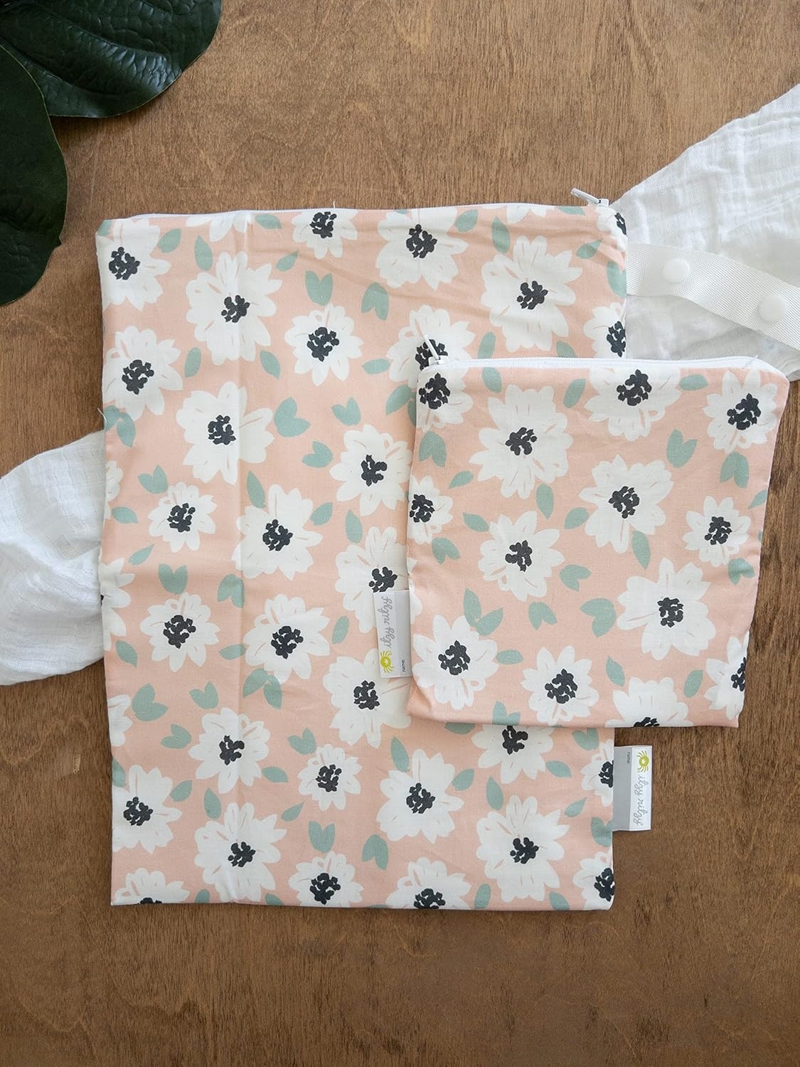 image:imageItzy Ritzy Sealed Wet Bag with Handle Wet Bag for Travel Swimsuits Cloth Diapers Gym Clothes amp Toiletries Washable amp Reusable with Water Resistant Lining Measures 11 x 14 Playful Petals