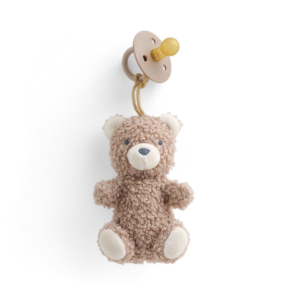 image:imageItzy Ritzy Pacifier amp Lovey Set Natural Rubber Paci with Stuffed Animal Lovey Detachable Plush Bear Pacifier Holder amp Coordinating Natural Rubber Soother Ideal for Ages 06 Months BearBear
