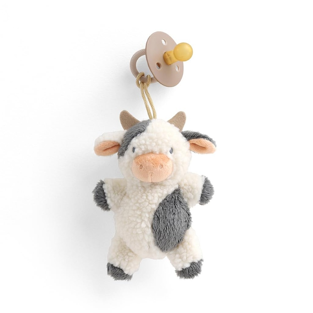 image:imageItzy Ritzy Pacifier amp Lovey Set Natural Rubber Paci with Stuffed Animal Lovey Detachable Plush Bear Pacifier Holder amp Coordinating Natural Rubber Soother Ideal for Ages 06 Months BearCow