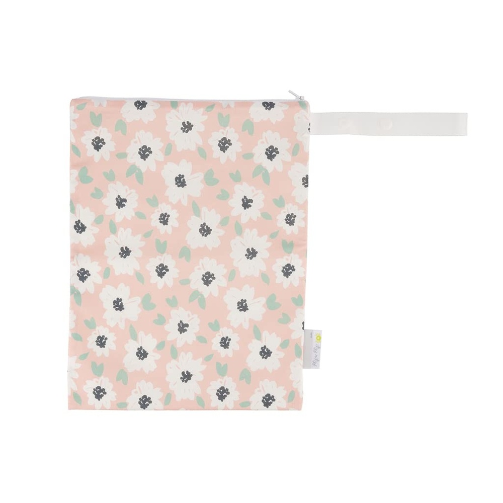 image:imageItzy Ritzy Sealed Wet Bag with Handle Wet Bag for Travel Swimsuits Cloth Diapers Gym Clothes amp Toiletries Washable amp Reusable with Water Resistant Lining Measures 11 x 14 Playful Petals