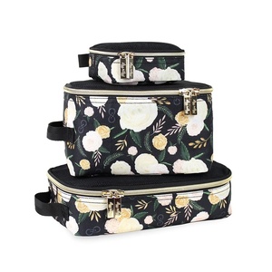 image:imageChelsea  Cole for Itzy Ritzy Packing Cubes  Set of 3 Floral Packing Cubes or Travel Organizers  Each Cube Features a Mesh Top Double Zippers and a Fabric Handle  FloralFloral