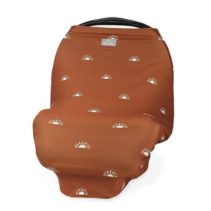image:imageItzy Ritzy 4in1 Nursing Cover Car Seat Wrap Shopping Cart Cover amp Infinity Scarf  Breathable MultiUse Nursing CoverUp for Breastfeeding Carseat Canopy amp Stroller Cover Black amp White StripeTerracotta Sunrise