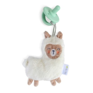 image:imageItzy Ritzy Pacifier amp Lovey Set  Includes Silicone Pacifier with Stuffed Animal Lovey  Detachable Plush Llama Binky Holder amp Coordinating Mint Silicone Binky Ideal for Ages 0 Months amp UpLlama