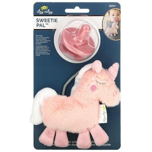 image:imageItzy Ritzy Pacifier amp Lovey Set  Includes Silicone Pacifier with Stuffed Animal Lovey  Detachable Plush Llama Binky Holder amp Coordinating Mint Silicone Binky Ideal for Ages 0 Months amp UpUnicorn