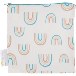 image:imageItzy Ritzy Reusable Snack Bag  7 x 7 BPAFree Pouch is Food Safe Washable and Ideal for Storing Snacks Pacifiers Electronics and Makeup in a Diaper Bags Purse or Travel Bag Over The Rainbow