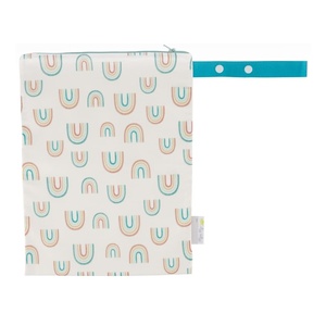 image:imageItzy Ritzy Sealed Wet Bag with Handle  Designed for Travel Swimsuits Cloth Diapers Gym Clothes amp Toiletries  Washable amp Reusable with Water Resistant Lining  Over The Rainbow