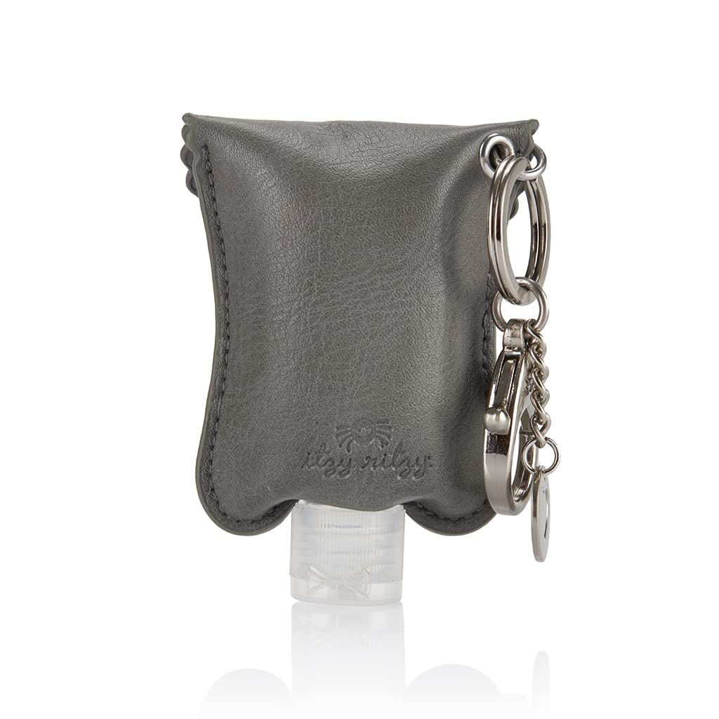 image:imageItzy Ritzy Hand Sanitizer Holder Case Keychain Fits 2Ounce Bottles Clips to Diaper Bag Purse or Travel Bag Grayson