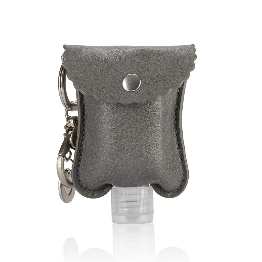 image:imageItzy Ritzy Hand Sanitizer Holder Case Keychain Fits 2Ounce Bottles Clips to Diaper Bag Purse or Travel Bag Grayson
