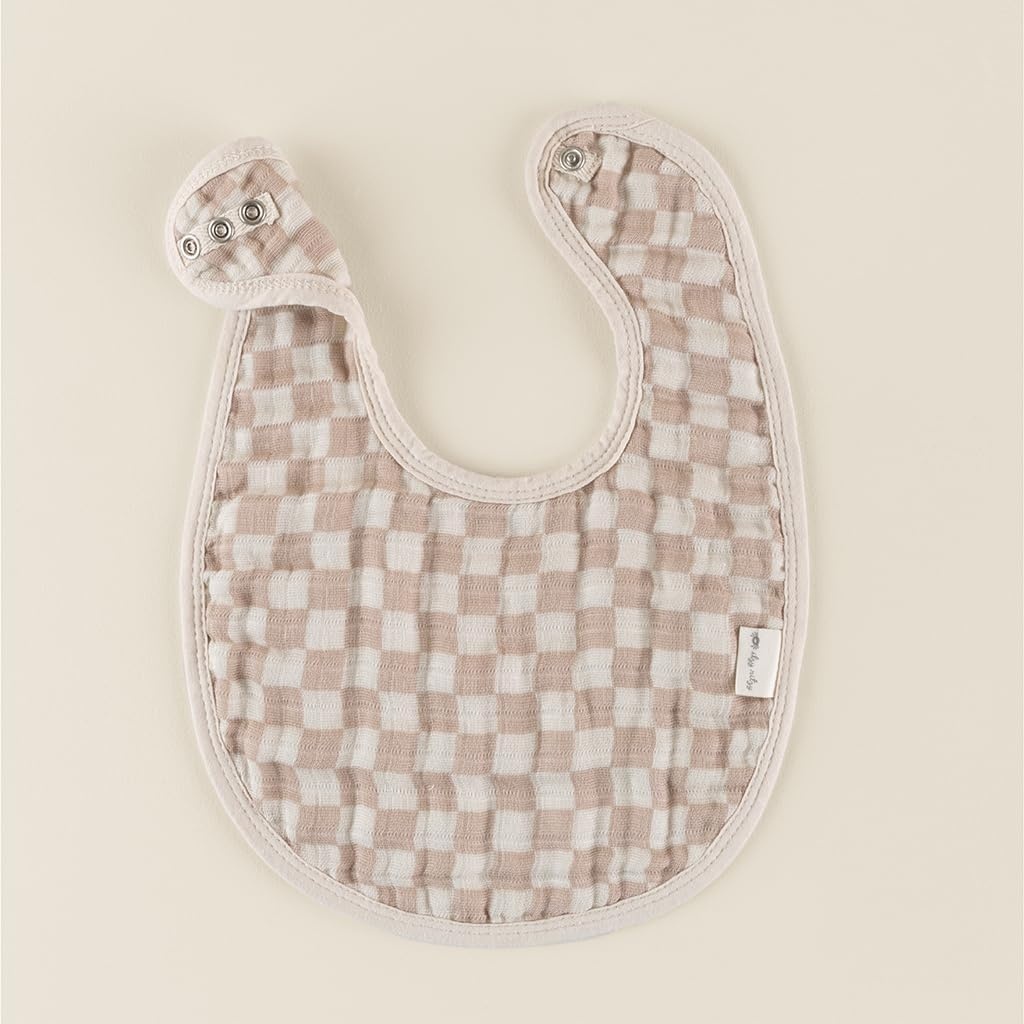 image:imageItzy Ritzy Set of 3 Baby Bibs UltraSoft Adjustable Infant amp Toddler Bibs Made of TripleLayer Cotton Muslin Ideal for Drooling Teething amp Eating 3 Stylish Coordinating Prints CheckerboardCheckerboard